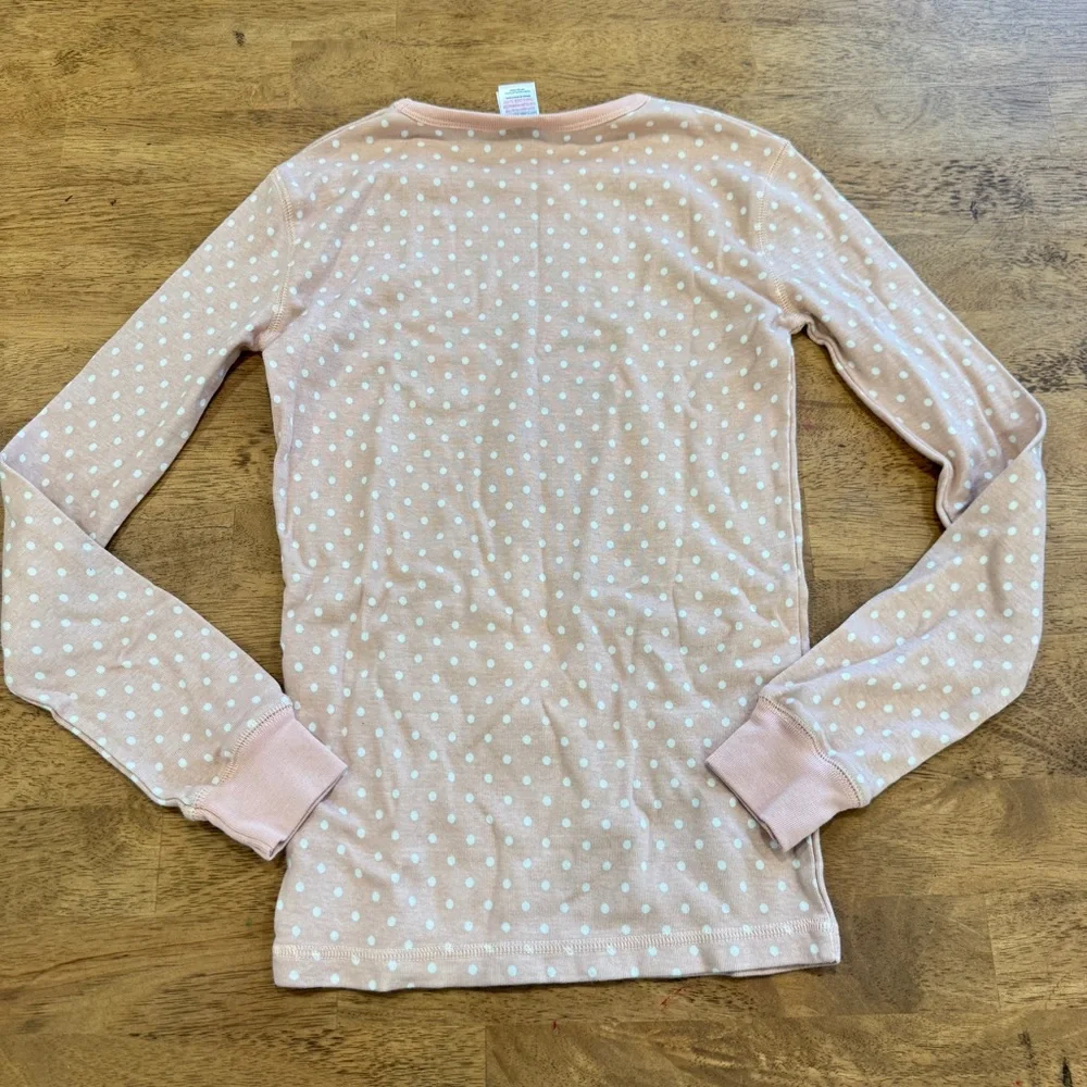 Mini Boden Pajama Set Girls 13Y Pink White Polkadot Cotton